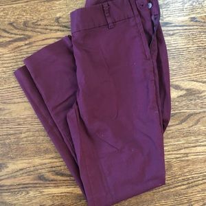 Wine color dress capris